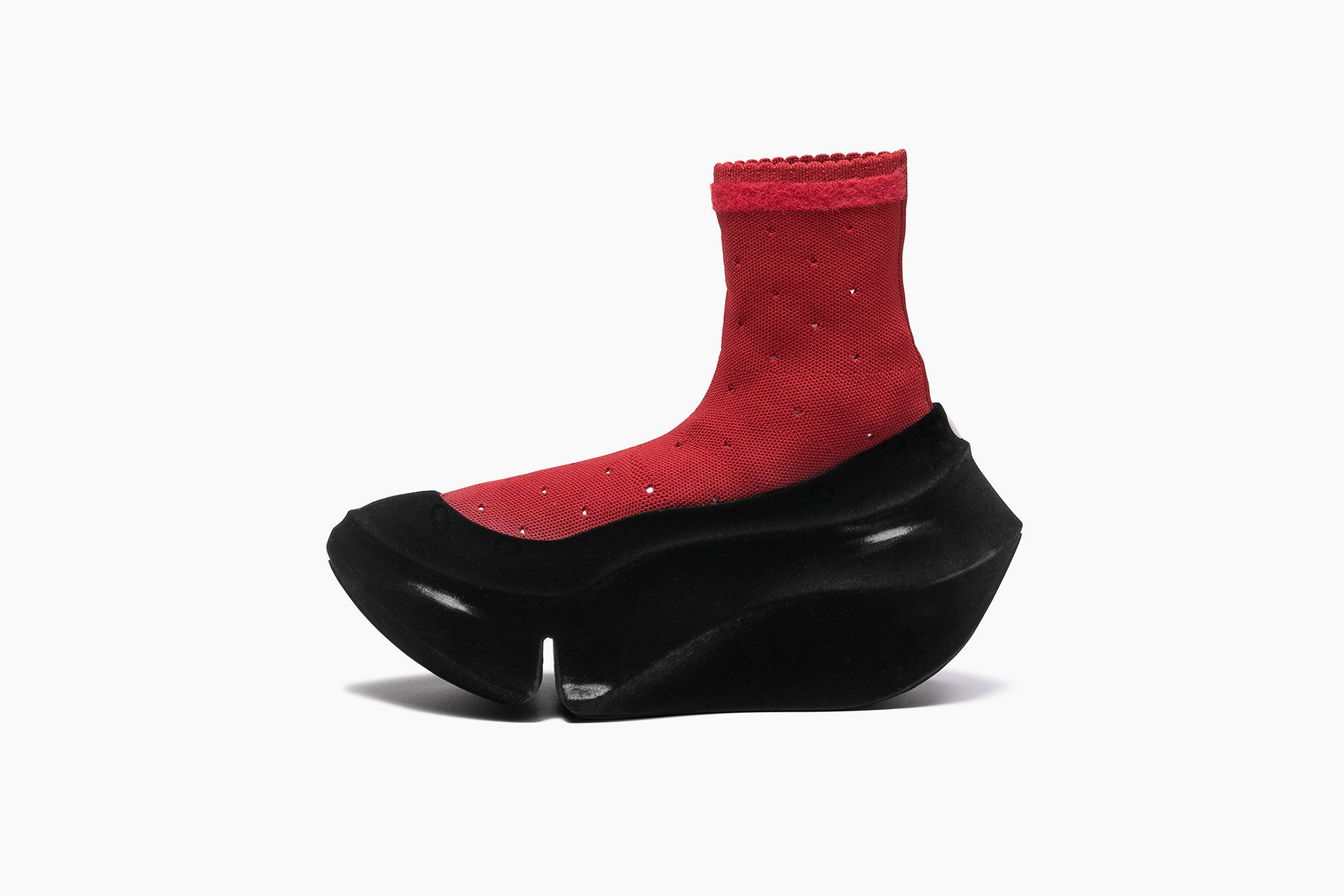 ORCA DOTTED LACE FLOCKY SCRATCH - WINE / BLACK (オルカ レース 