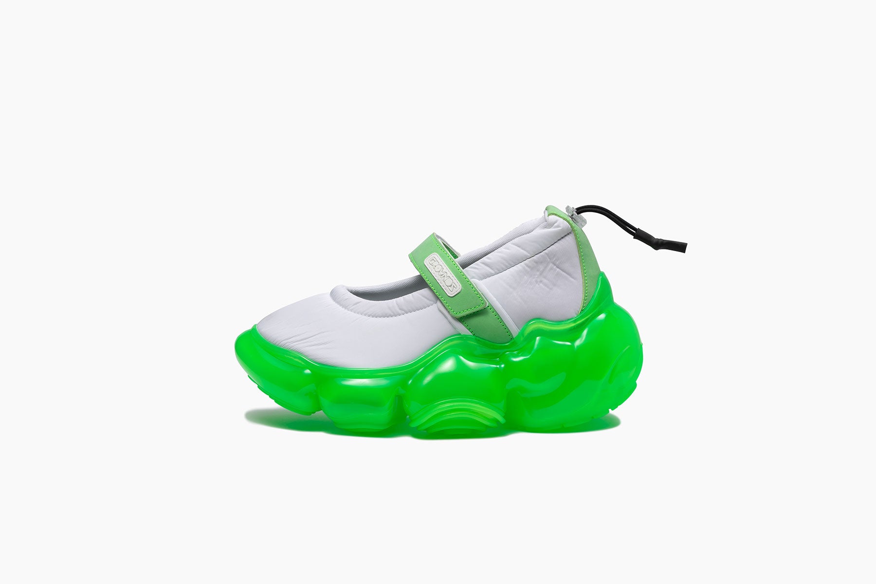 MOOPIE STRAP PUMPS - WHITE NEON GREEN / NEON GREEN (ムーピー 
