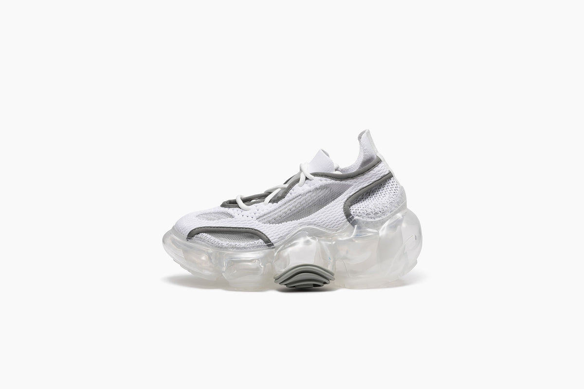 MOOPIE KNIT ON KNIT - WHITE GRAY / CLEAR (ムーピーニットオンニット 