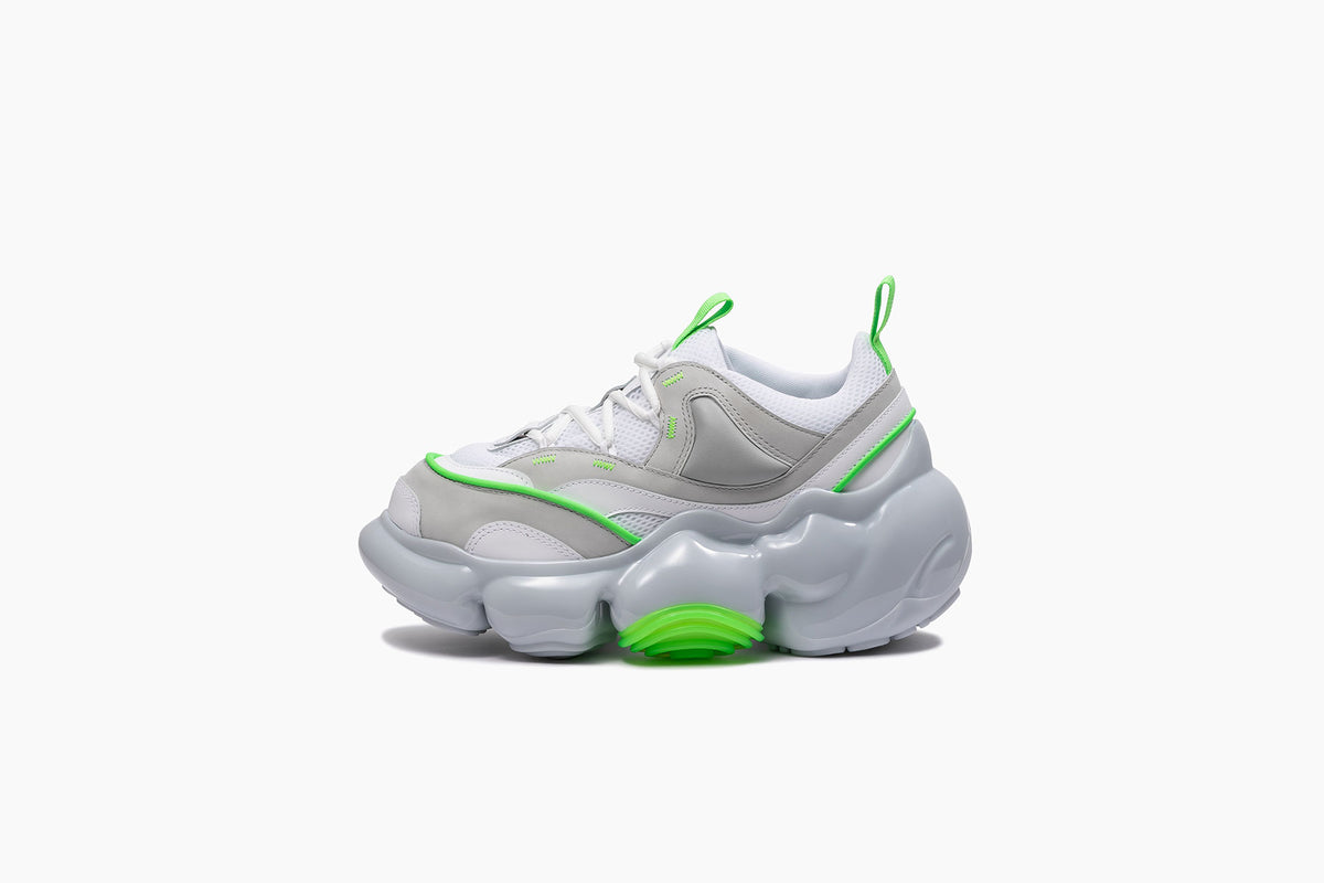 MOOPIE JAWS - WHITE NEON GREEN / ICEGRAY SOLID (ムーピー ジョーズ 