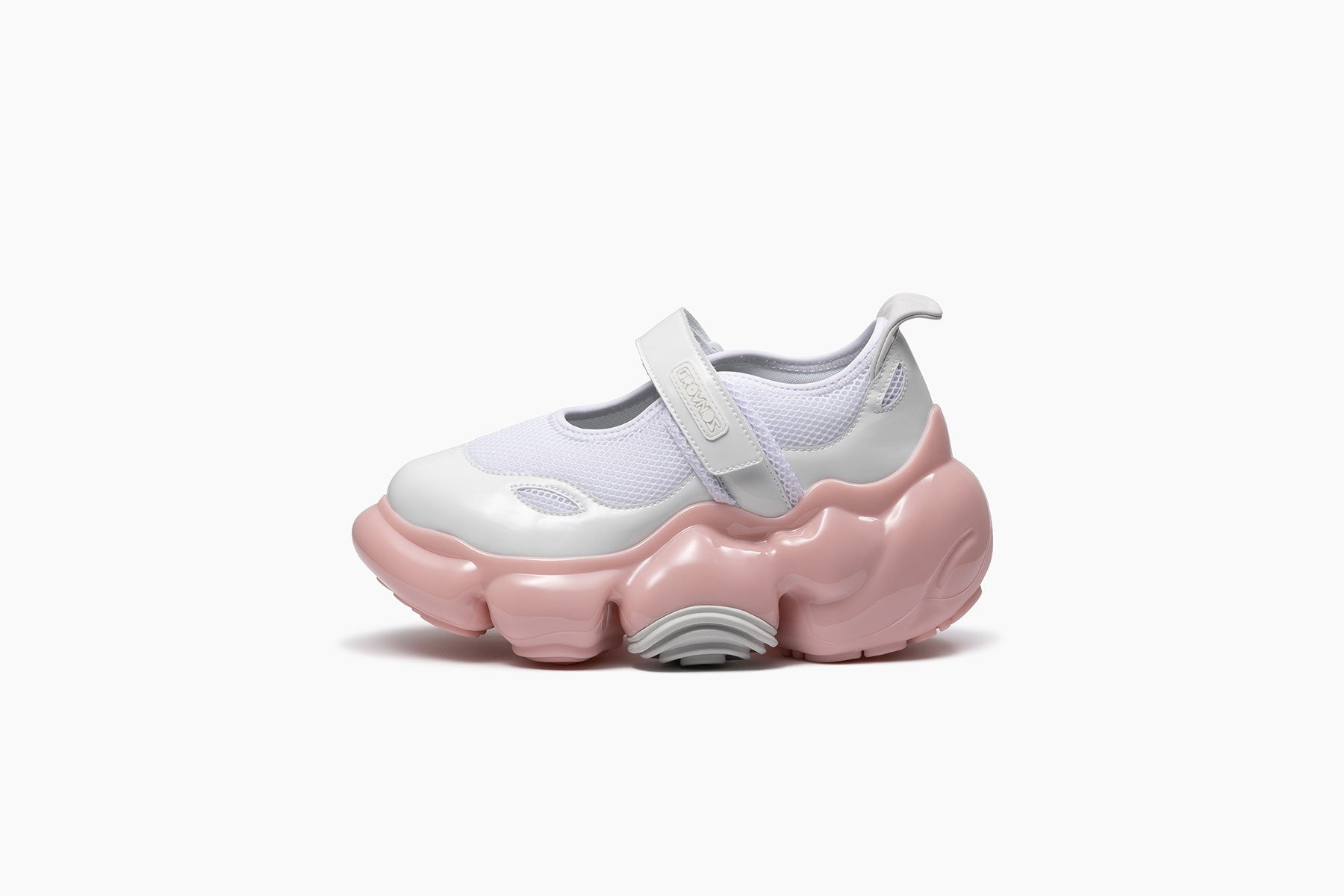 MOOPIE MARY JANE - WHITE ENAMEL / PINK SOLID (ムーピー メリー 