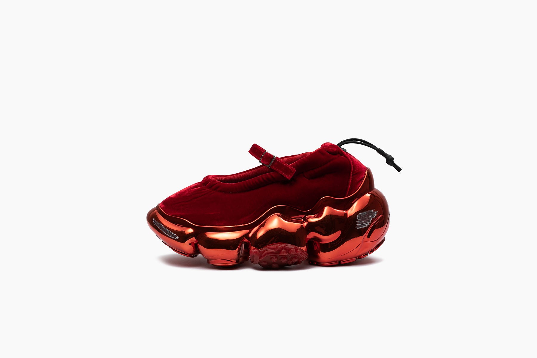 MOOPIE PUMPS CHROME - WINE VELVET / BRONZE CHROME (ムーピー 