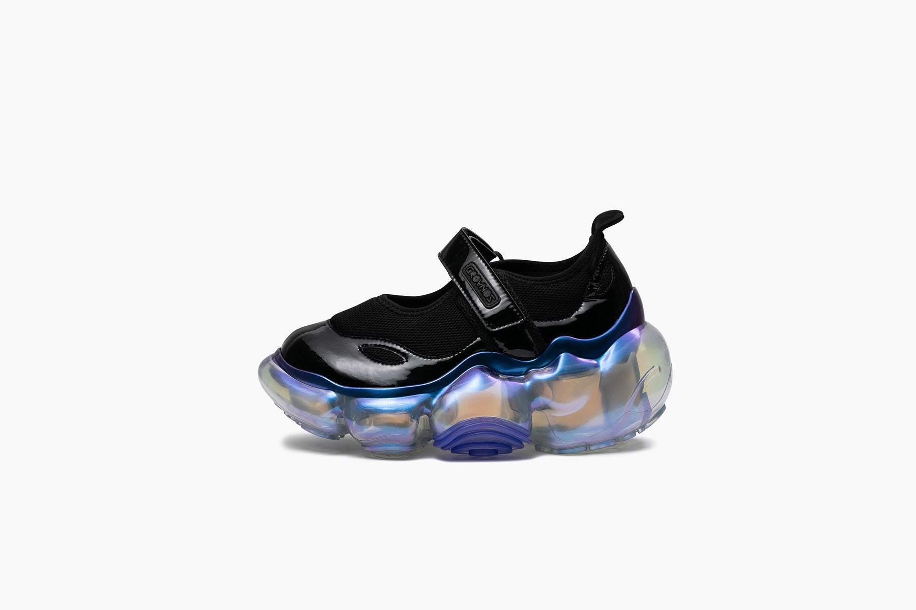 MOOPIE MARY JANE - BLACK ENAMEL / ICE GRAY AURORA (ムーピー メリー 