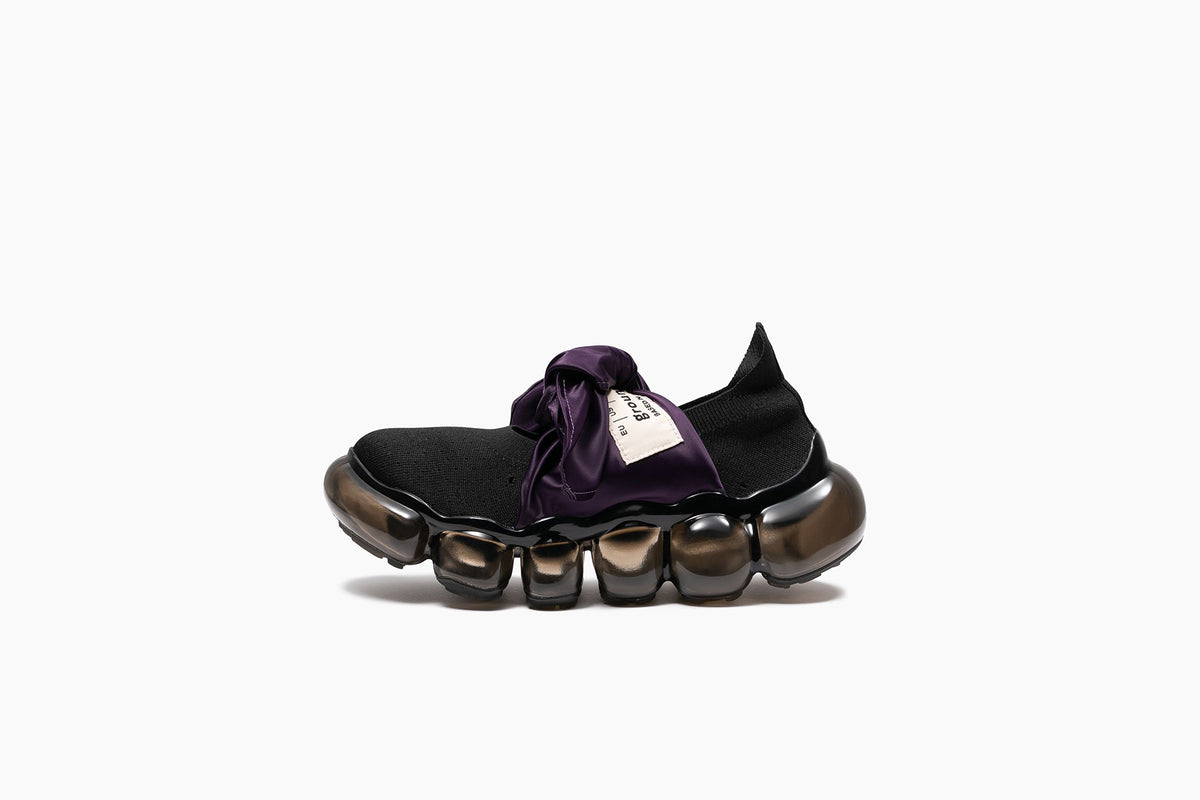 JEWELRY HANKIE PUMPS - BLACK PURPLE / BLACK (ジュエリー ハンキー 