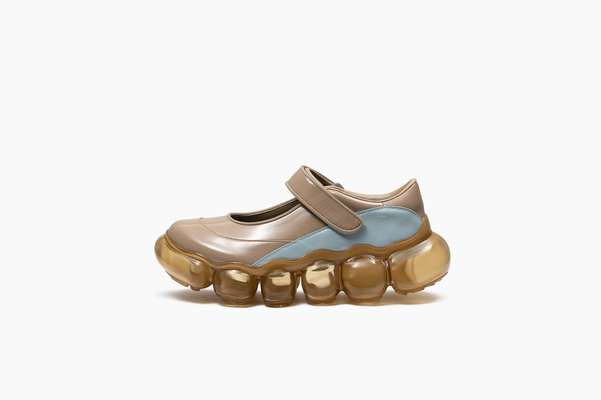 JEWELRY COCOON - BEIGE PALE BLUE ENAMEL / DIRTY BROWN (ジュエリー 