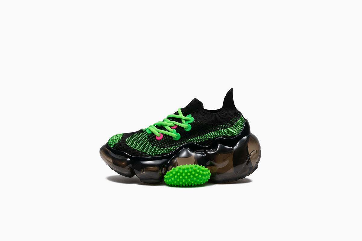 MOOPIE EL MASSAGE BALL - BLACK NEON GREEN / BLACK (ムーピー 