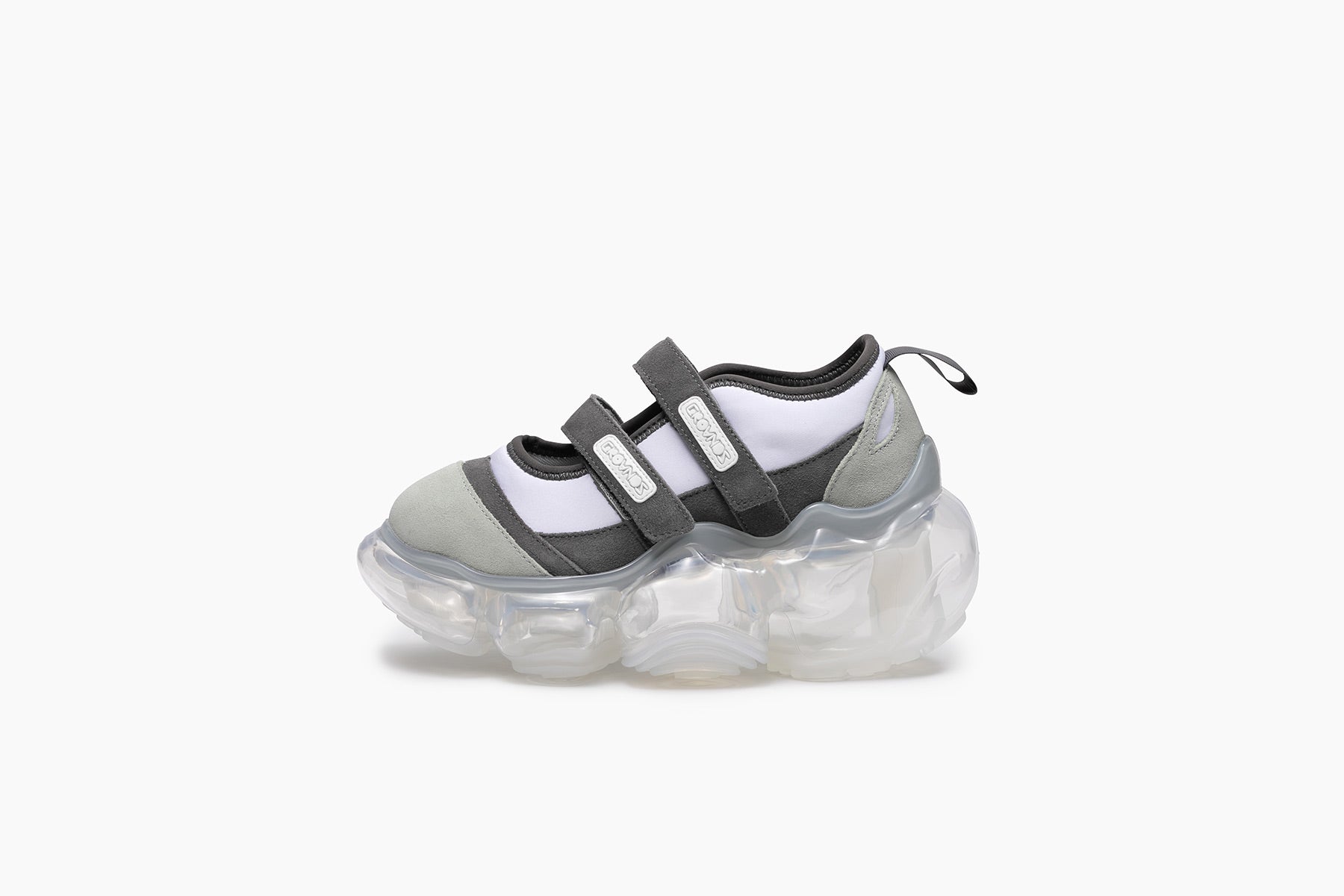 MOOPIE MARY JANE DOUBLE - WHITE GRAY / CLEAR (ムーピー メリー 