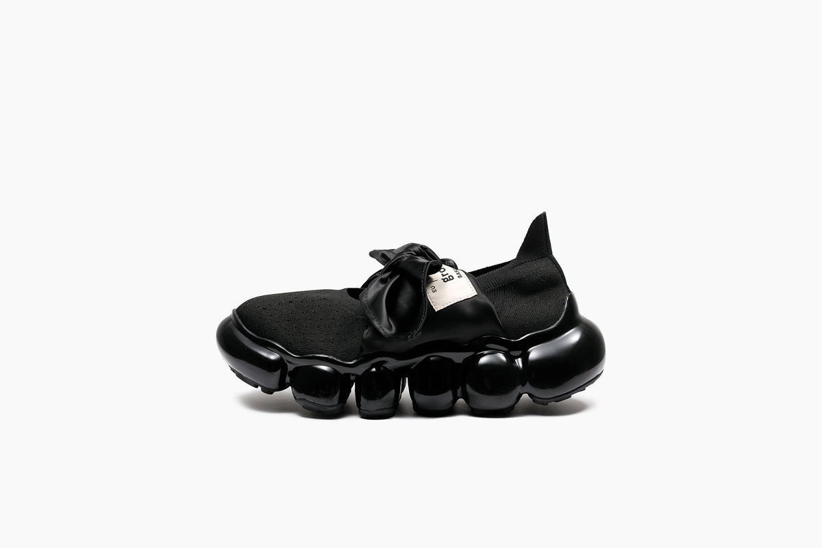 JEWELRY HANKIE PUMPS - BLACK / BLACK (ジュエリー ハンキー パンプス 