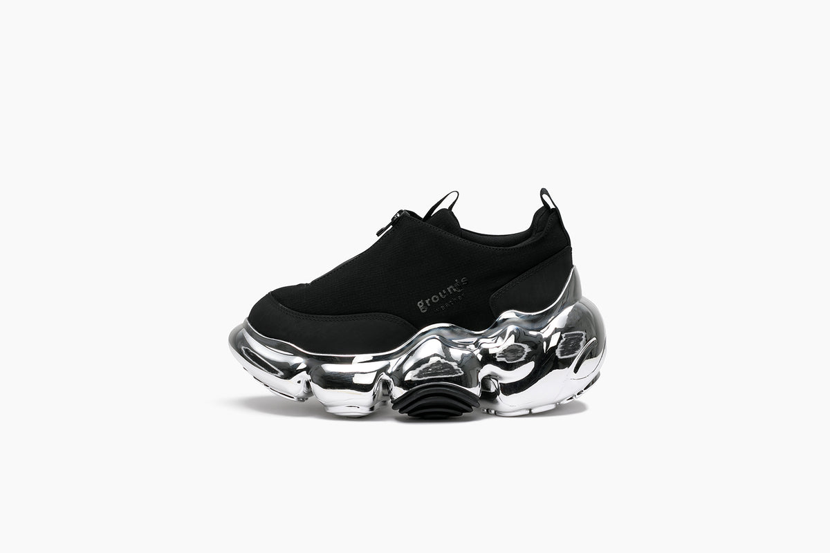 MOOPIE WEATHER LOWCUT CHROME SCRATCH - BLACK / CHROME (ムーピー 