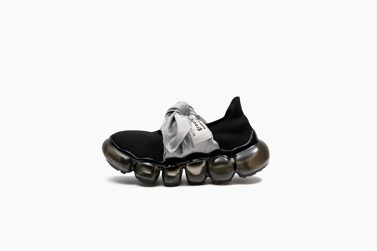 JEWELRY HANKIE PUMPS - BLACK GRAY / BLACK (ジュエリー ハンキー 