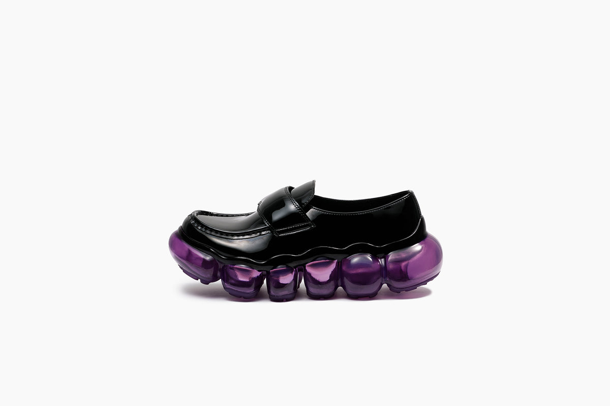 JEWELRY LOAFER - BLACK ENAMEL / PURPLE (ジュエリー ローファー 
