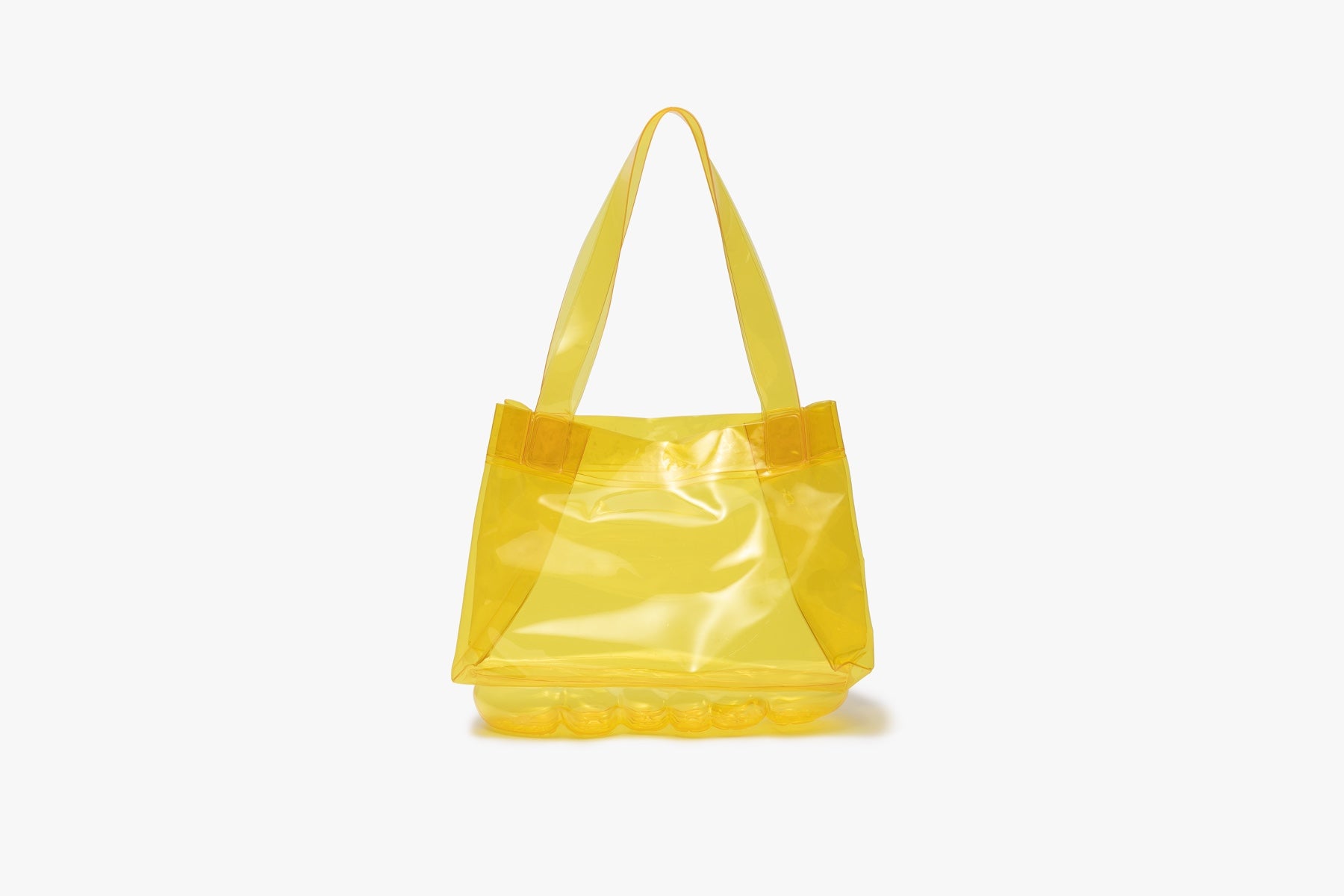 CLEAR TOTE BAG - YELLOW (クリア トートバッグ - イエロー )｜grounds