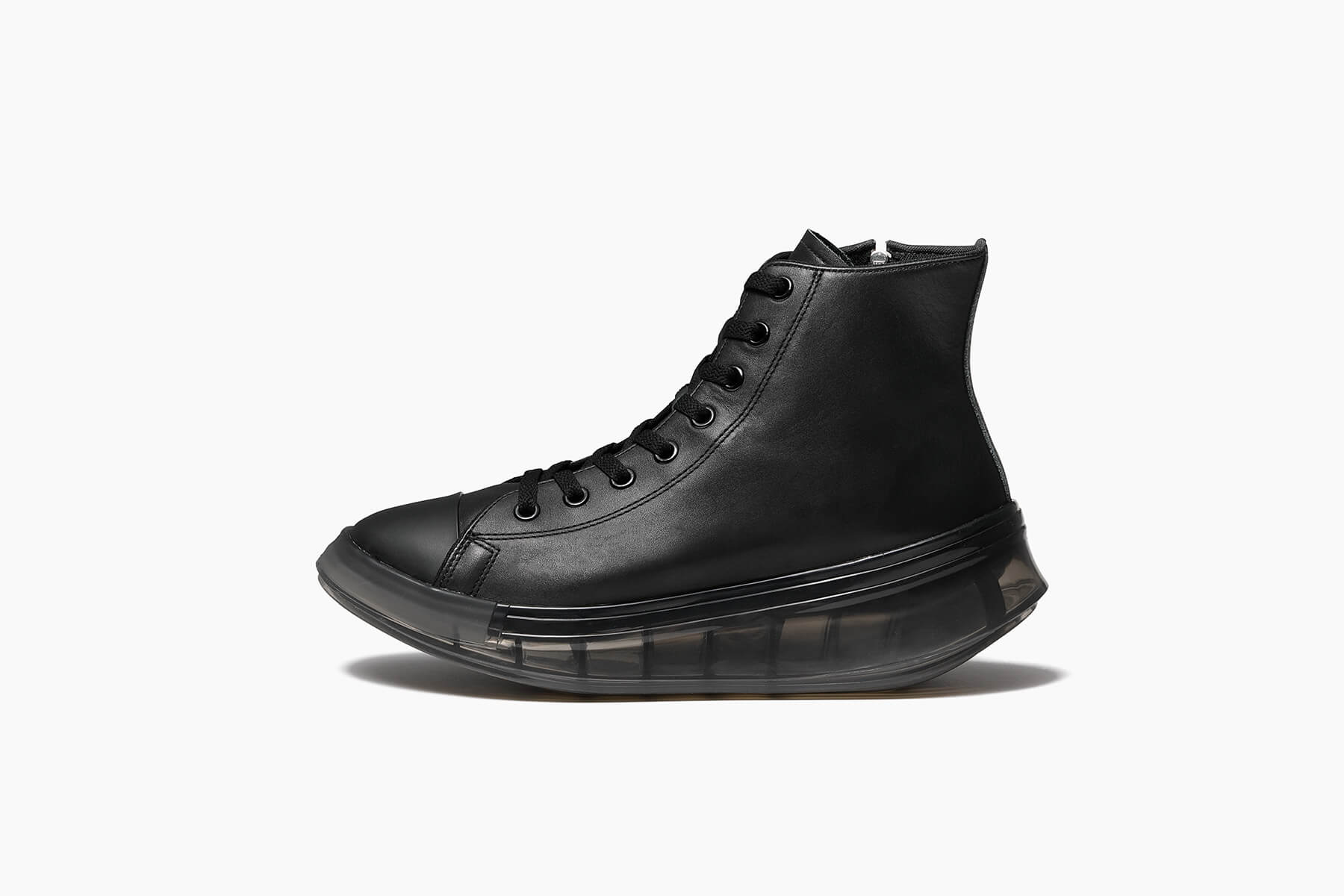 VORTEX HIGH CUT - BLACK LEATHER / BLACK (ボーテックス 黒)｜grounds 