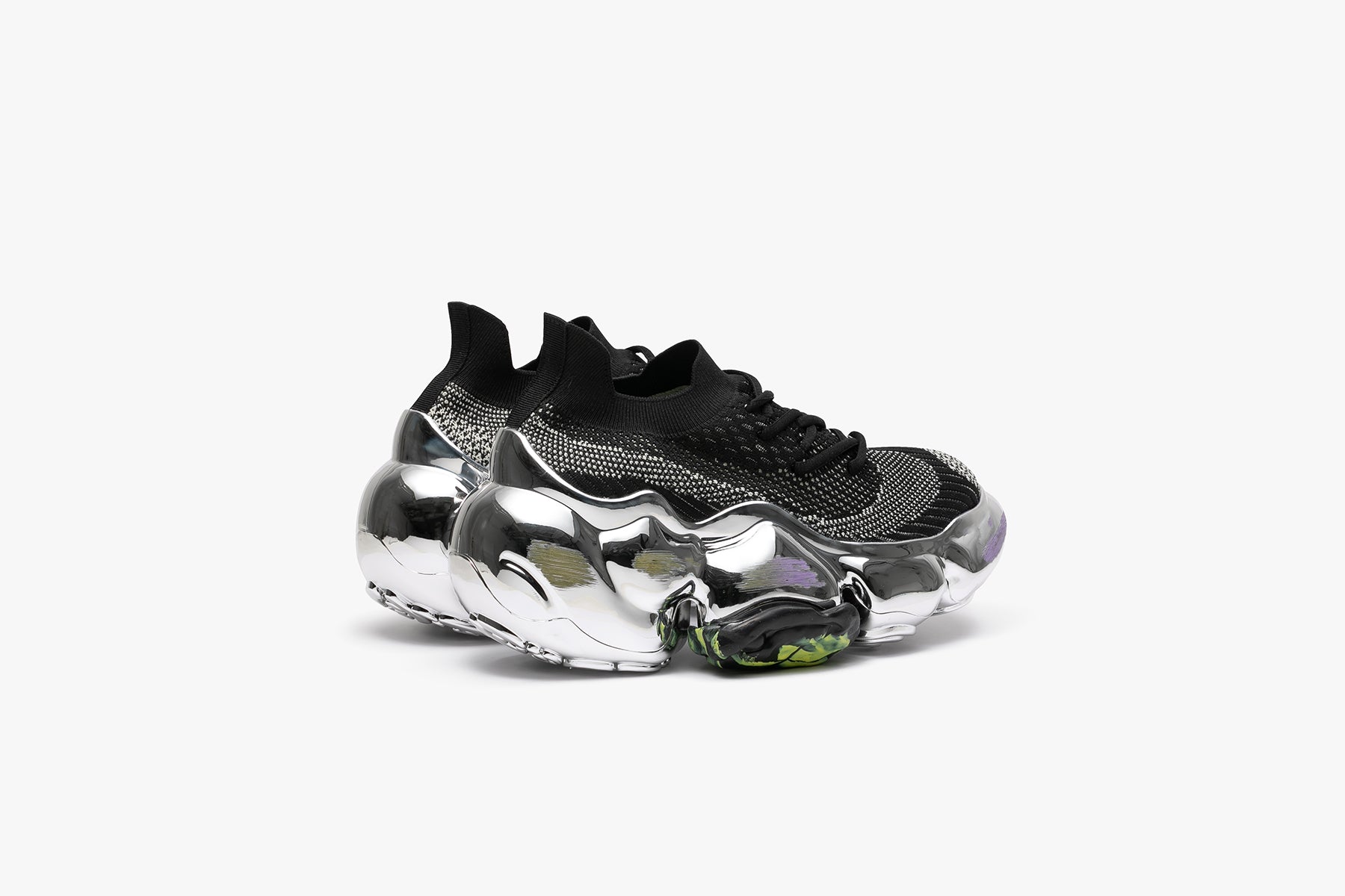 MOOPIE CHROME SCRATCH - BLACK CREAM / CHROME (ムーピー
