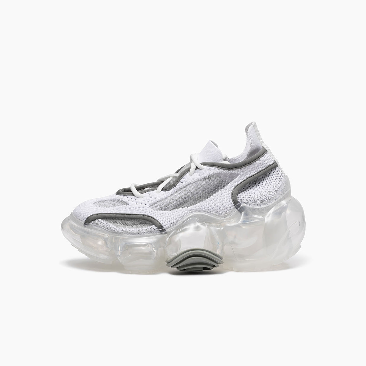 MOOPIE KNIT ON KNIT - WHITE GRAY / CLEAR (ムーピーニットオンニット 