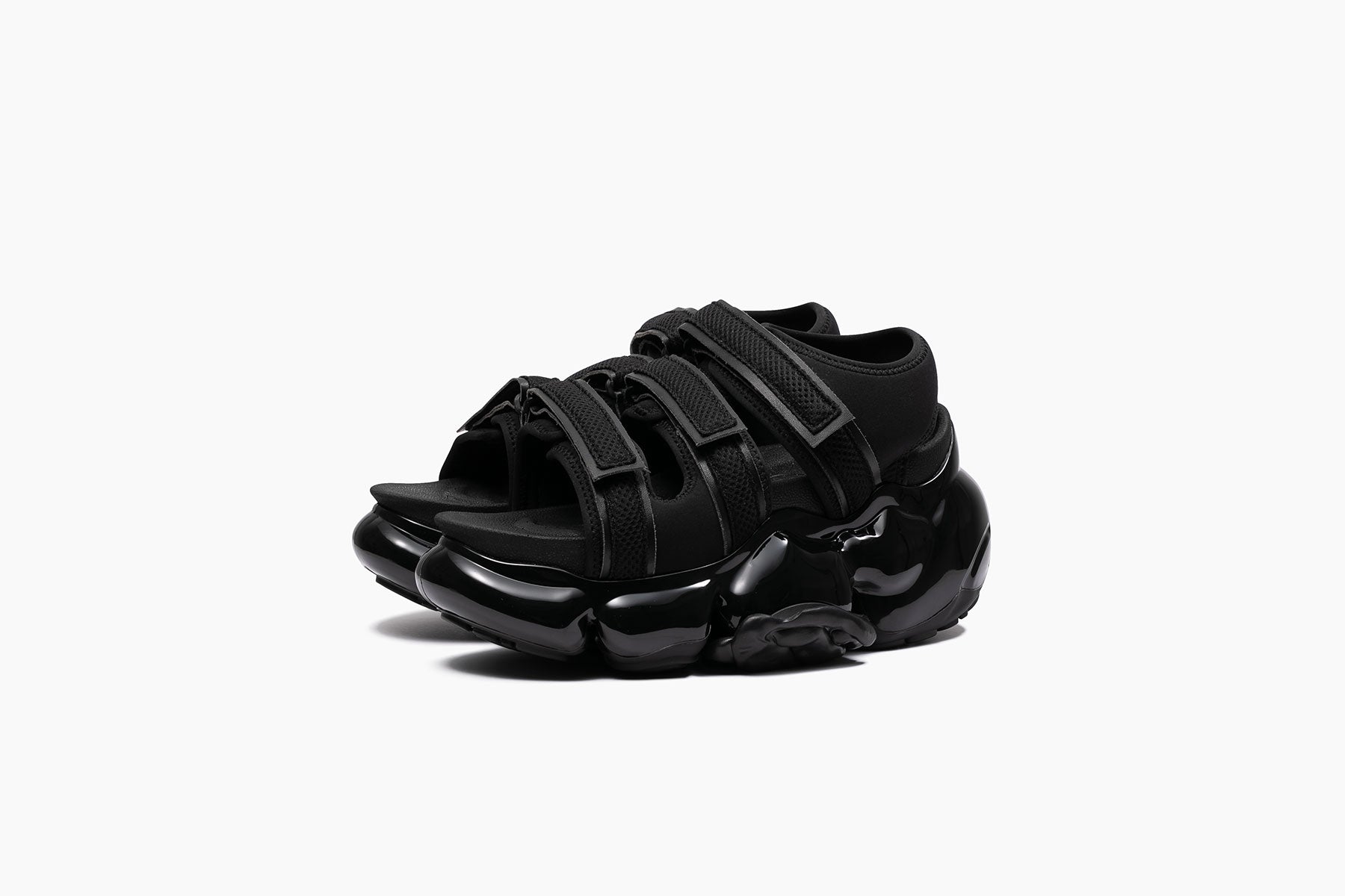 grounds MOOPIE CATERPILLAR SANDAL BLACK / BLACK SOLID