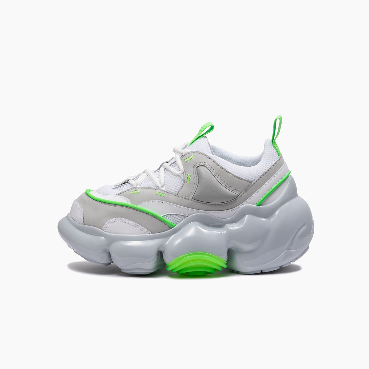 MOOPIE JAWS - WHITE NEON GREEN / ICEGRAY SOLID (ムーピー ジョーズ 