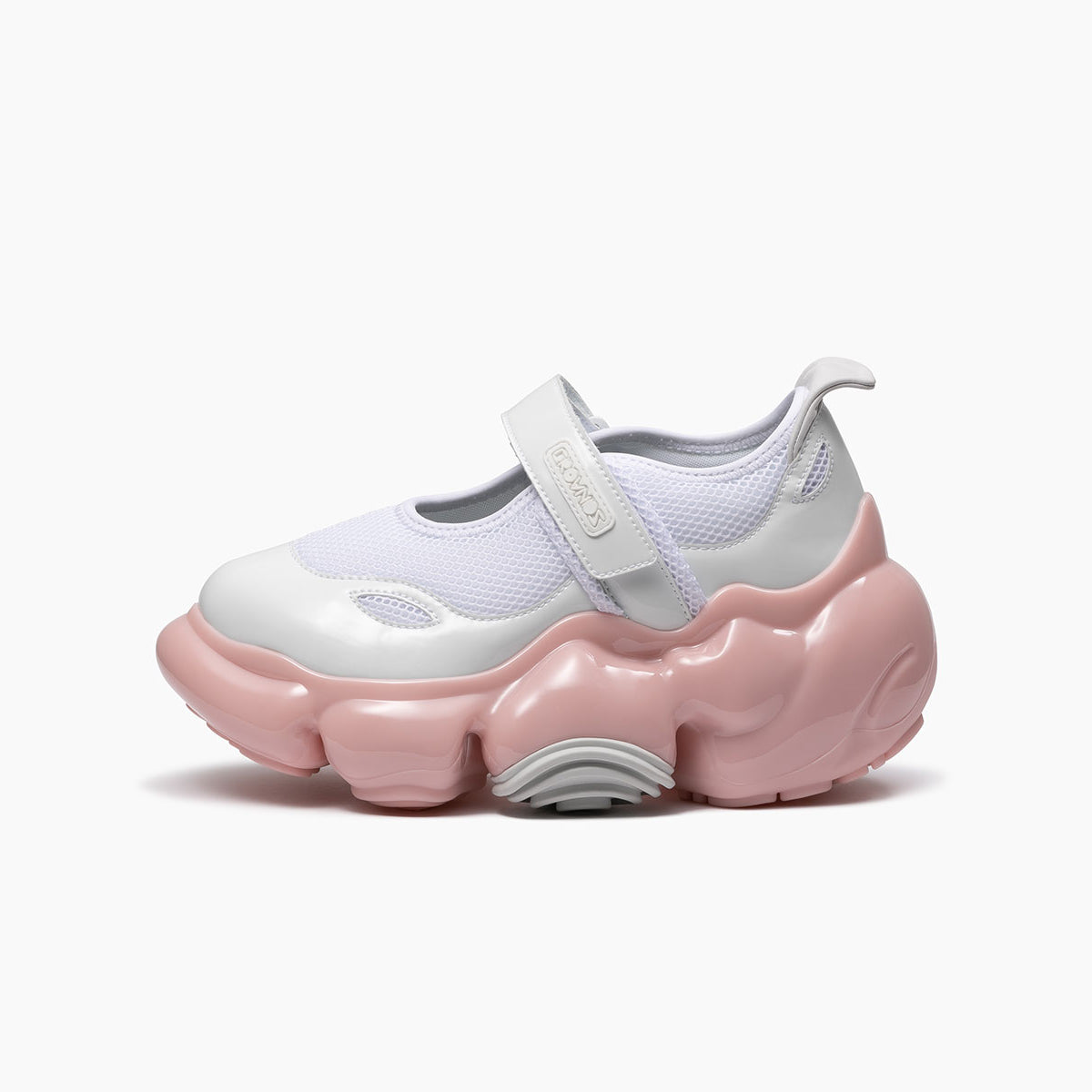 MOOPIE MARY JANE - WHITE ENAMEL / PINK SOLID (ムーピー メリー 