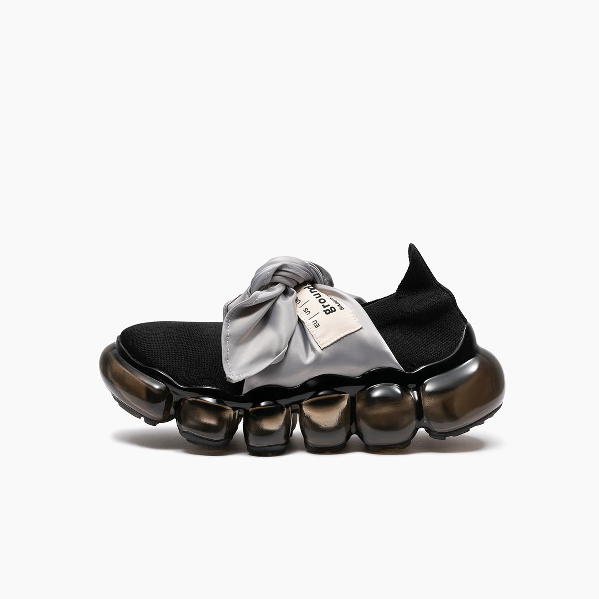 JEWELRY HANKIE PUMPS - BLACK GRAY / BLACK (ジュエリー ハンキー 