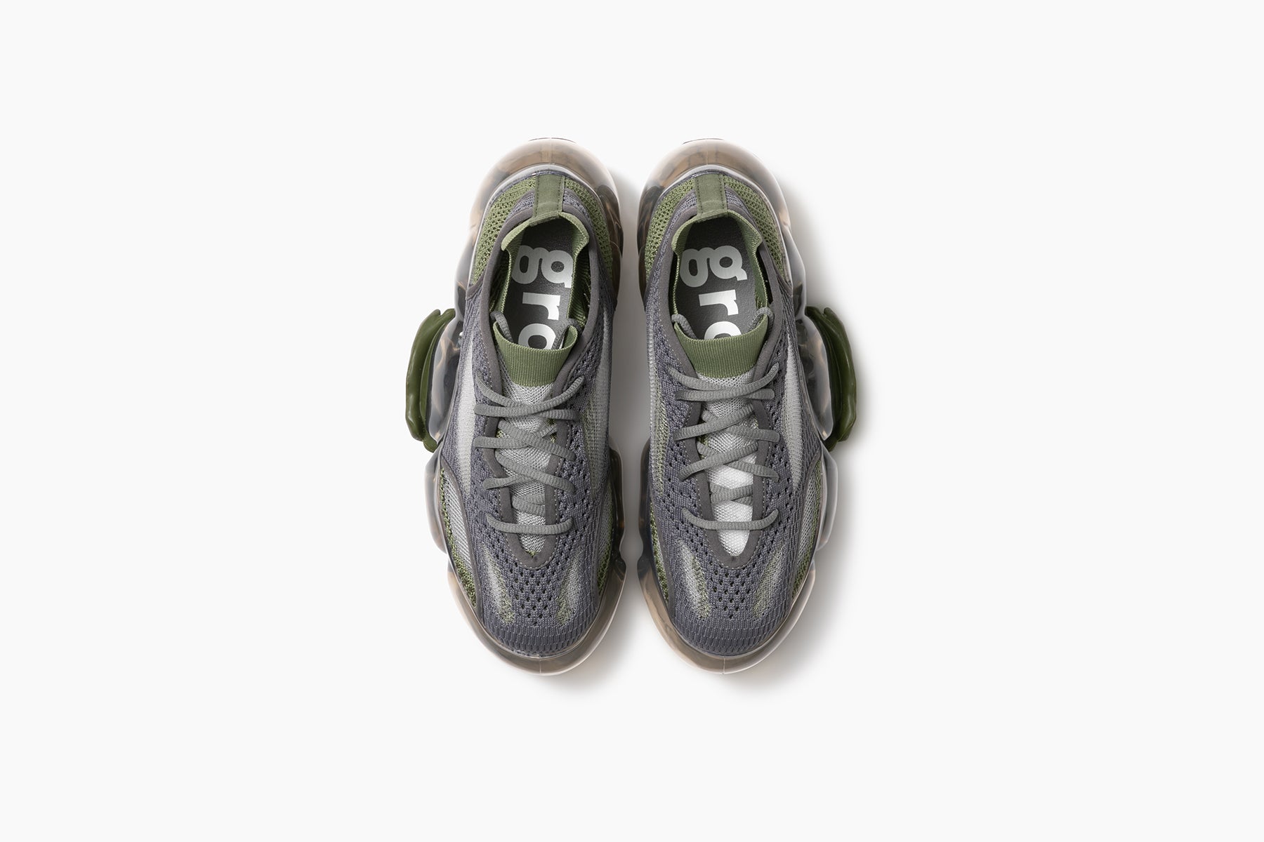 靴 grounds moopie knit on knit MOOPIE KNIT ON KNIT - DARK GRAY / DARK GRAY (ムーピーニット