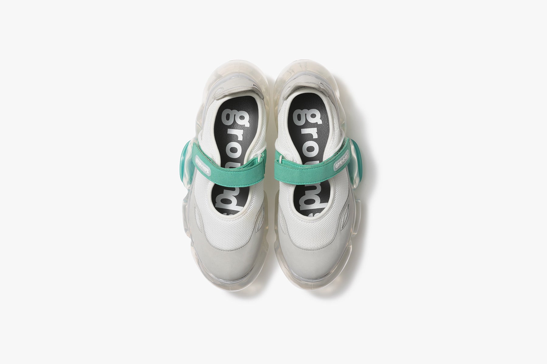 grounds MOOPIE MARY JANE GRAY GRAY GREEN / CLEAR