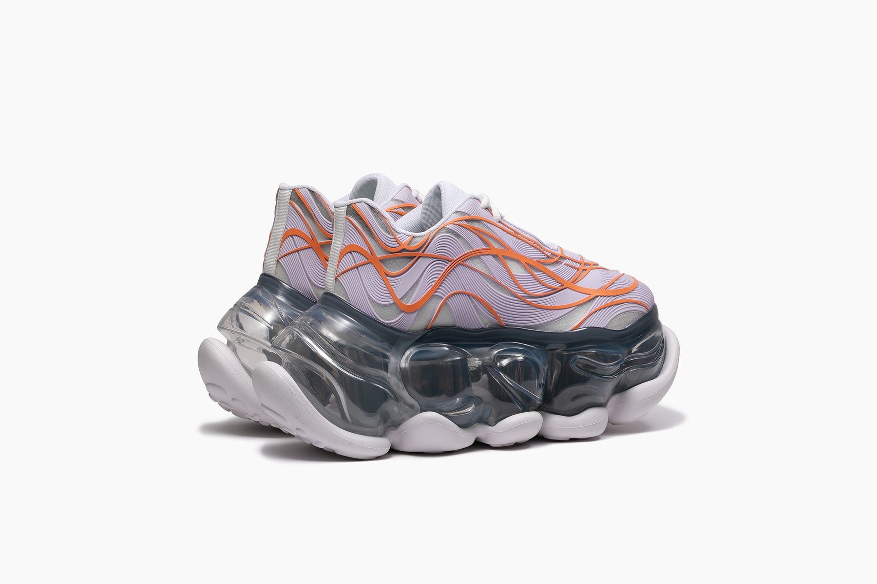 grounds SKYSCRAPER WIRE　ORANGE LILAC / ICE GRAY