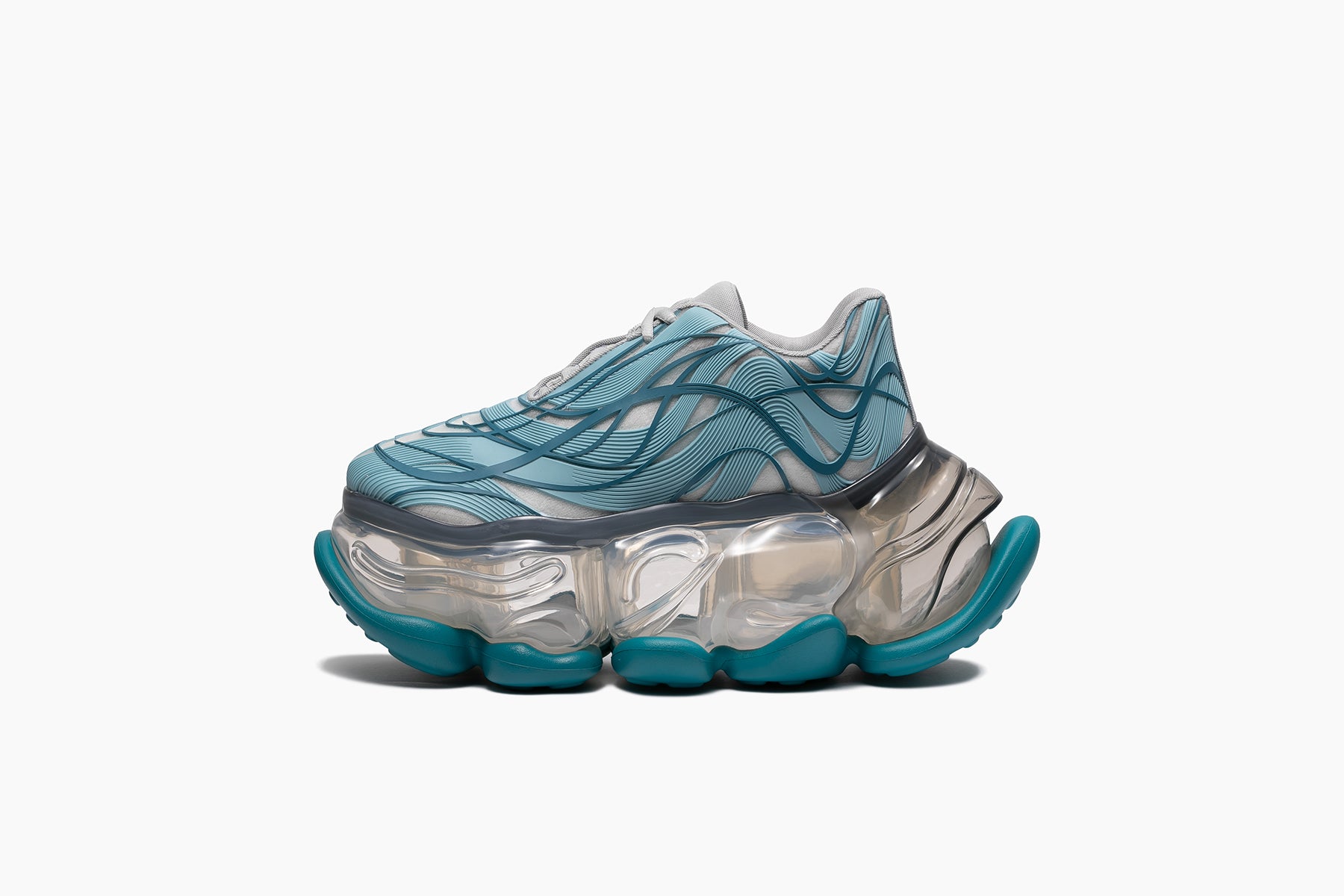 grounds SKYSCRAPER WIRE　TEAL BLUE / CLEAR
