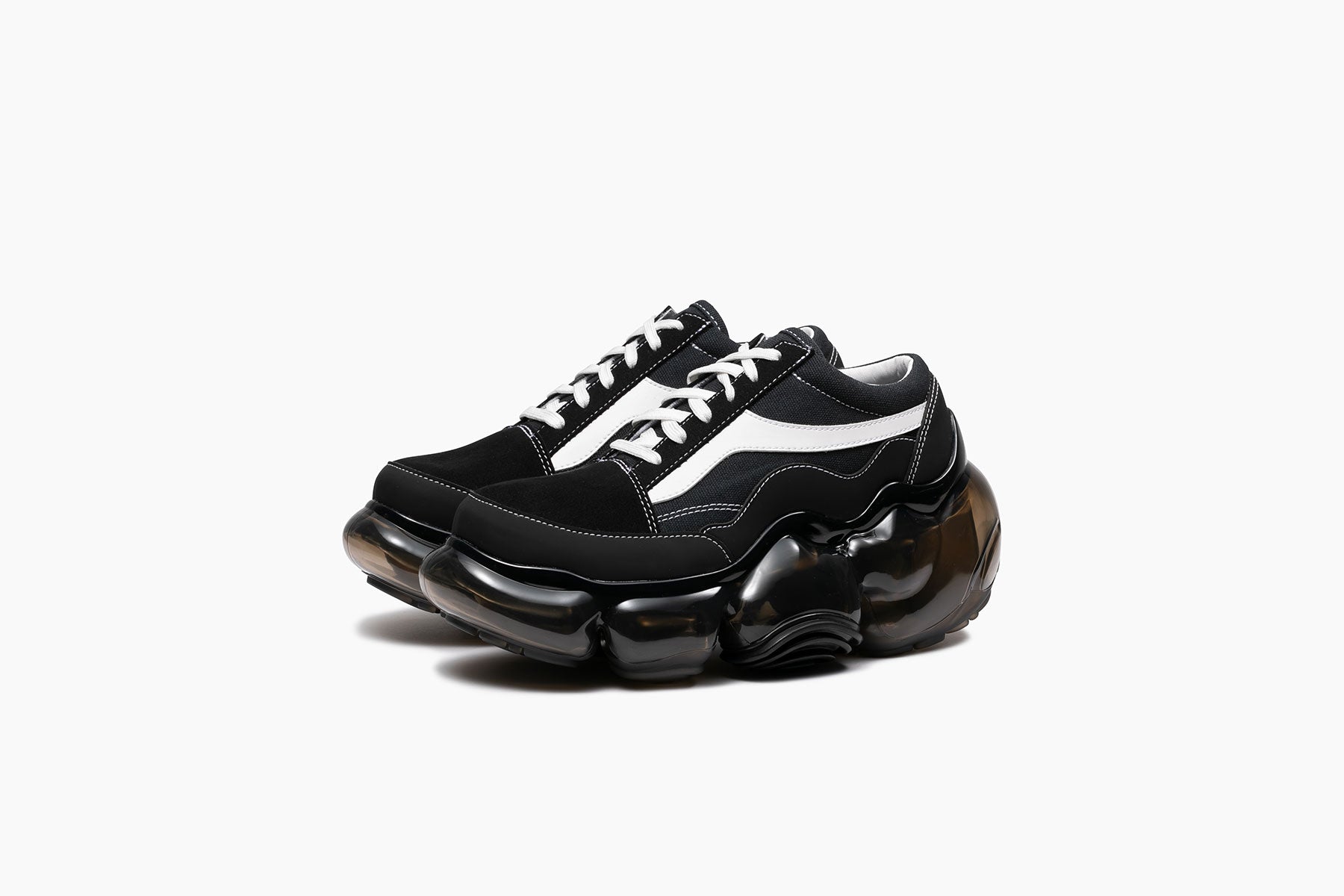 [grounds] MOOPIE SKATE スニーカー MOOPIE SKATE - BLACK WHITE / BLACK (ムーピー スケート