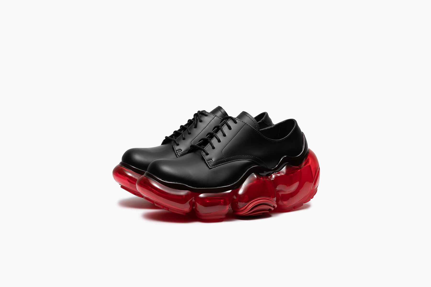 国内発送■grounds■MOOPIE PLAIN TOE スニーカー ブラック MOOPIE PLAIN TOE - BLACK / BLOOD (ムーピープレーントゥー