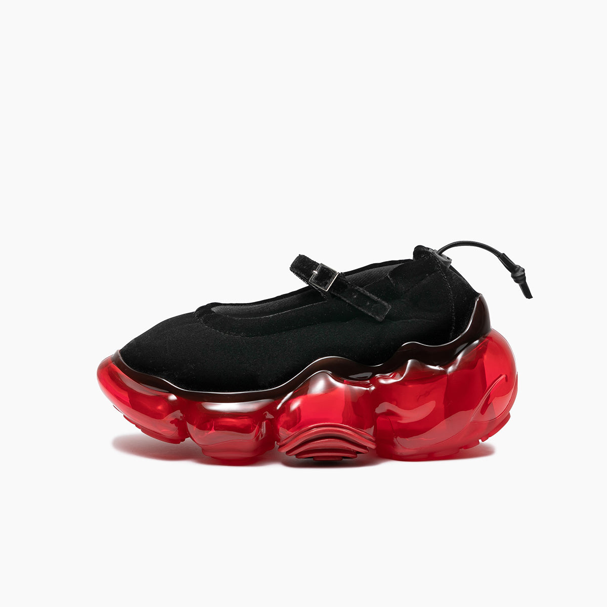 MOOPIE PUMPS - BLACK VELVET / BLOOD (ムーピー パンプス ブラック  