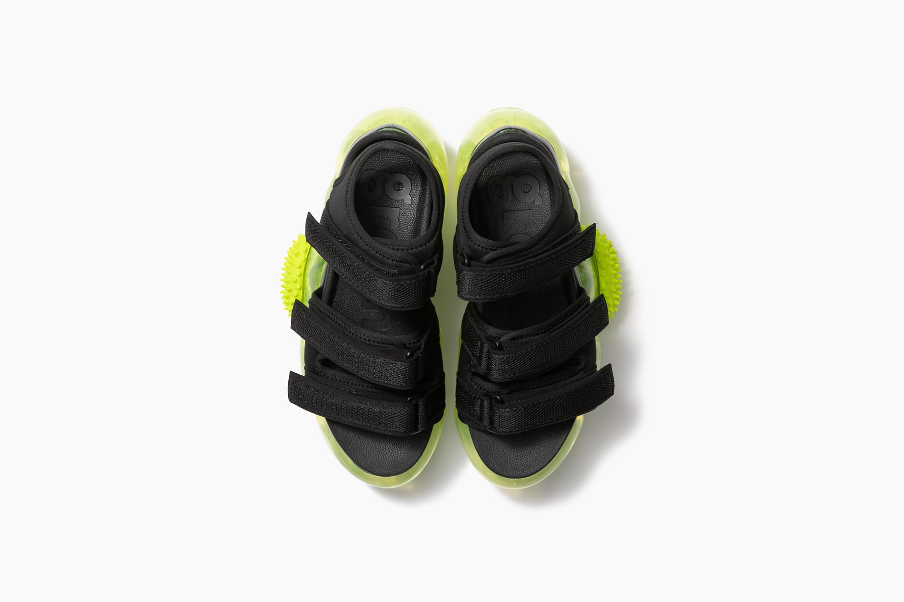靴 grouds - MOOPIE CATERPILLAR SANDAL 25cm MOOPIE CATERPILLAR SANDAL - BLACK / NEON YELLOW (ムーピー
