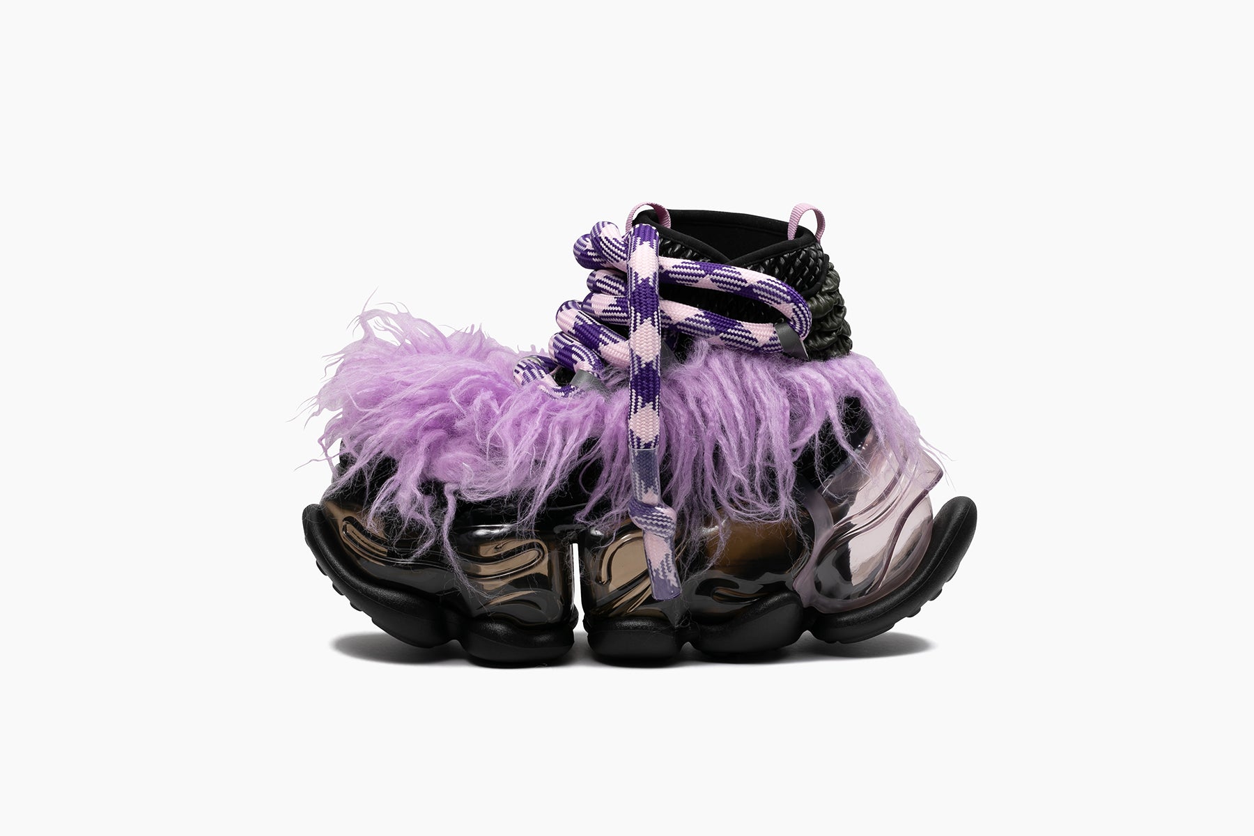 grounds SKYSCRAPER BEAR SLIPPERS　PURPLE / BLACK DIRTY PINK
