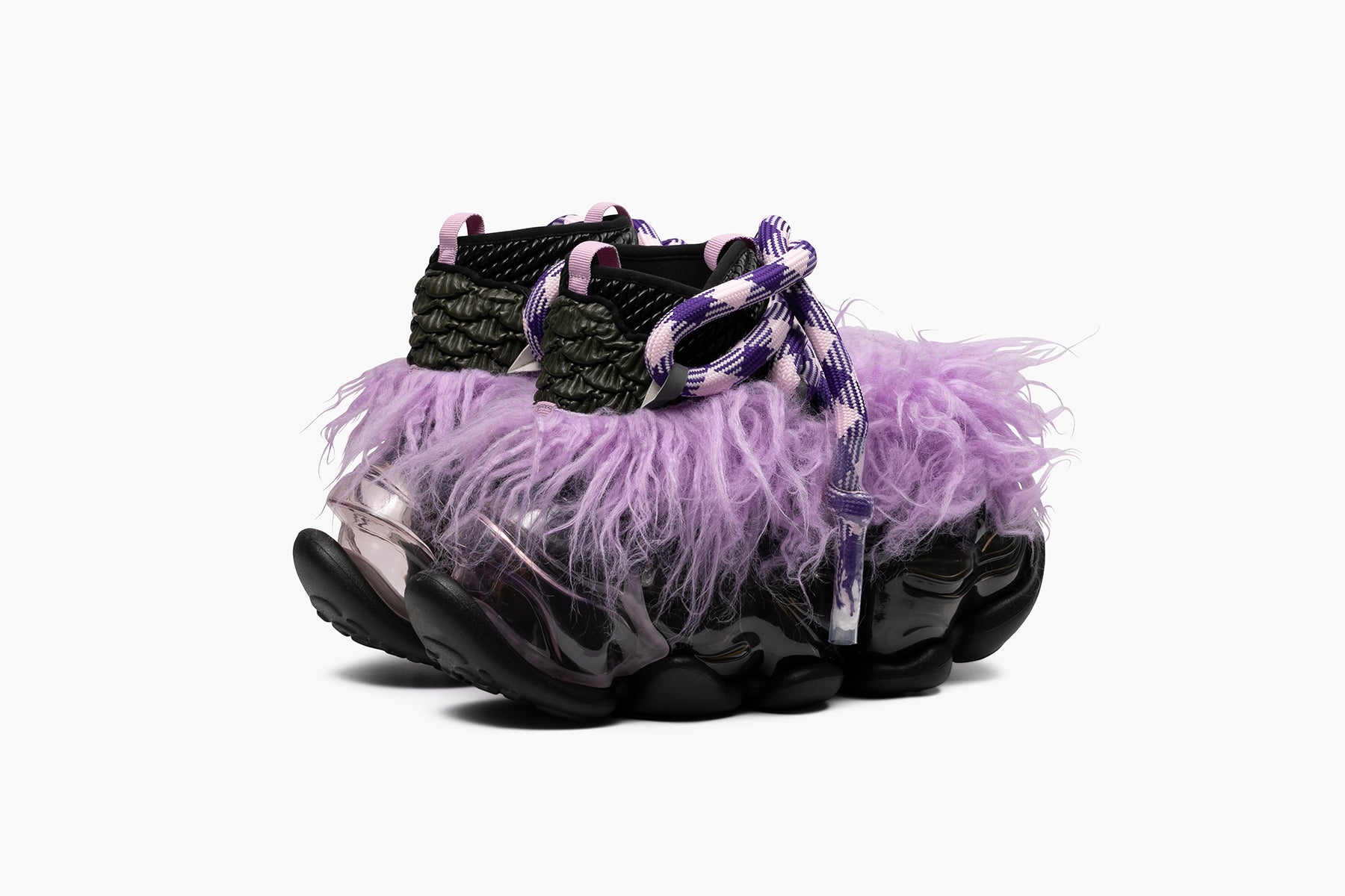 grounds SKYSCRAPER BEAR SLIPPERS　PURPLE / BLACK DIRTY PINK
