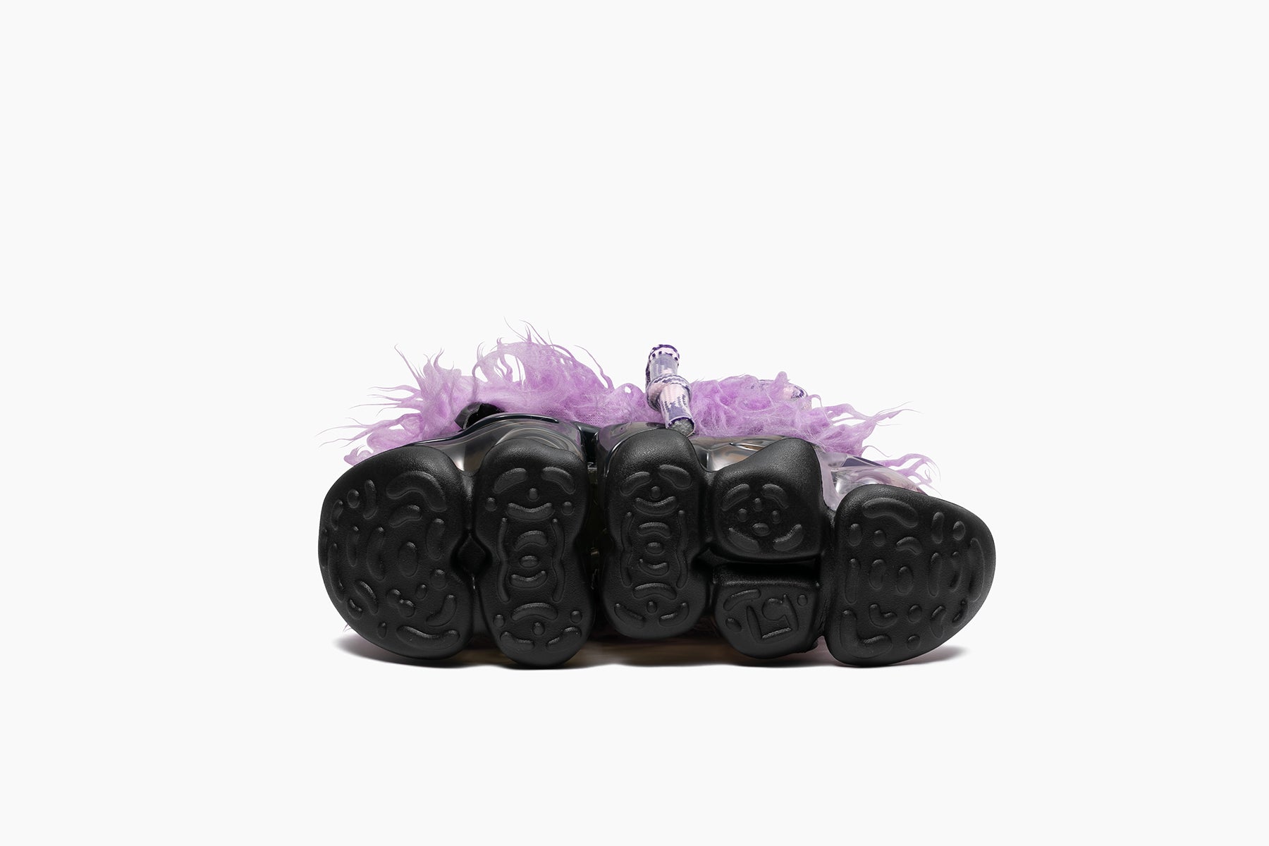 grounds SKYSCRAPER BEAR SLIPPERS　PURPLE / BLACK DIRTY PINK
