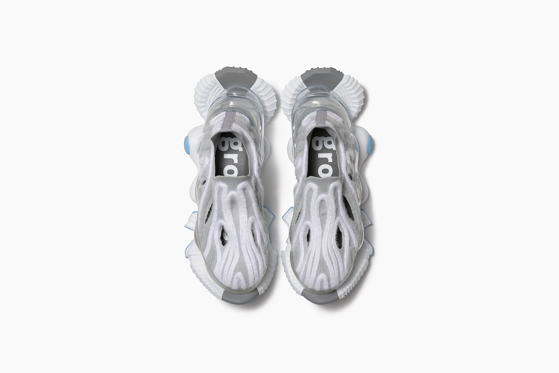 SKYSCRAPER FALCON PUPA - GRAY WHITE / CLEAR ICE GRAY (スカイ