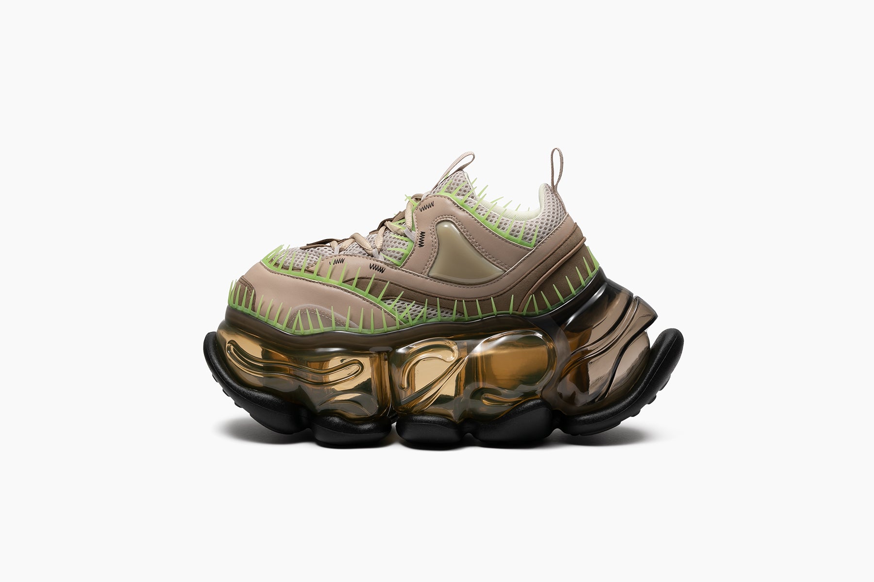 grounds SKYSCRAPER SPINA　CAMEL LIME / DIRTY BROWN BLACK