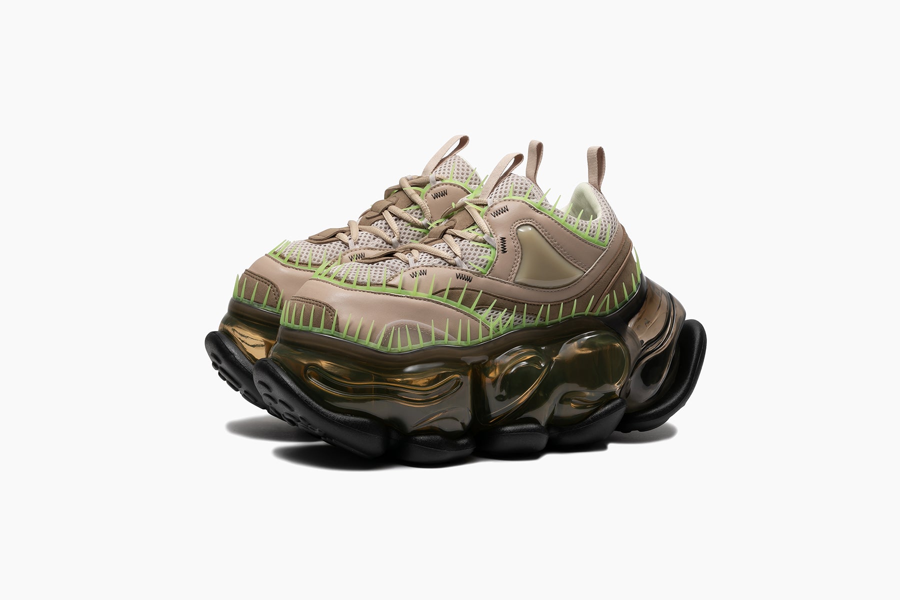 grounds SKYSCRAPER SPINA　CAMEL LIME / DIRTY BROWN BLACK