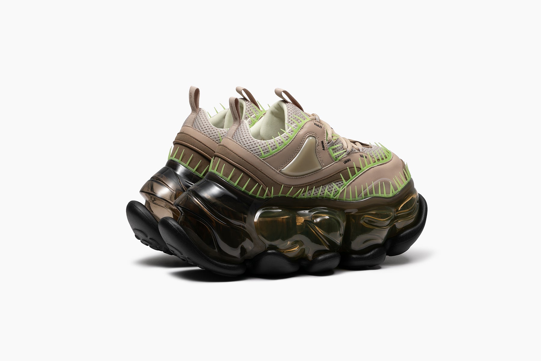 grounds SKYSCRAPER SPINA　CAMEL LIME / DIRTY BROWN BLACK