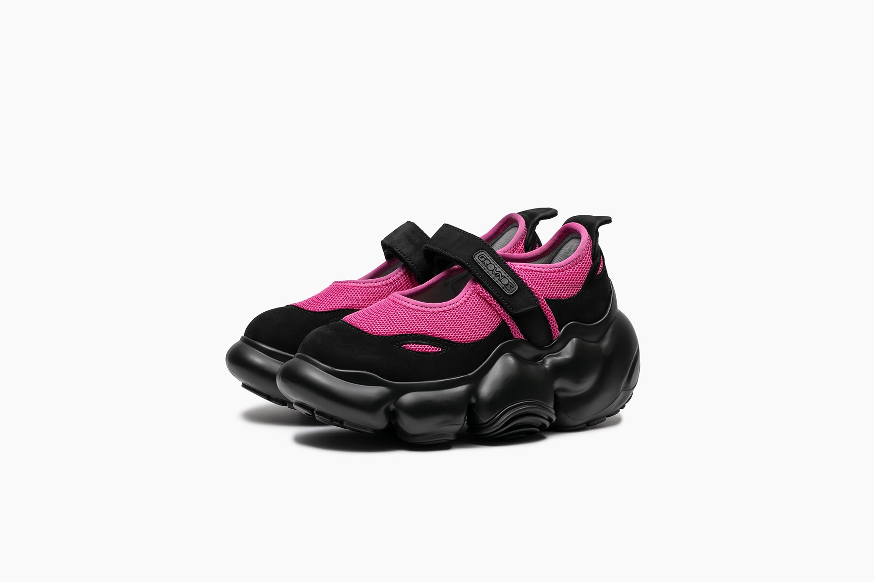 grounds MOOPIE MARY JANE MAGENTA BLACK / BLACK SOLID MATTE