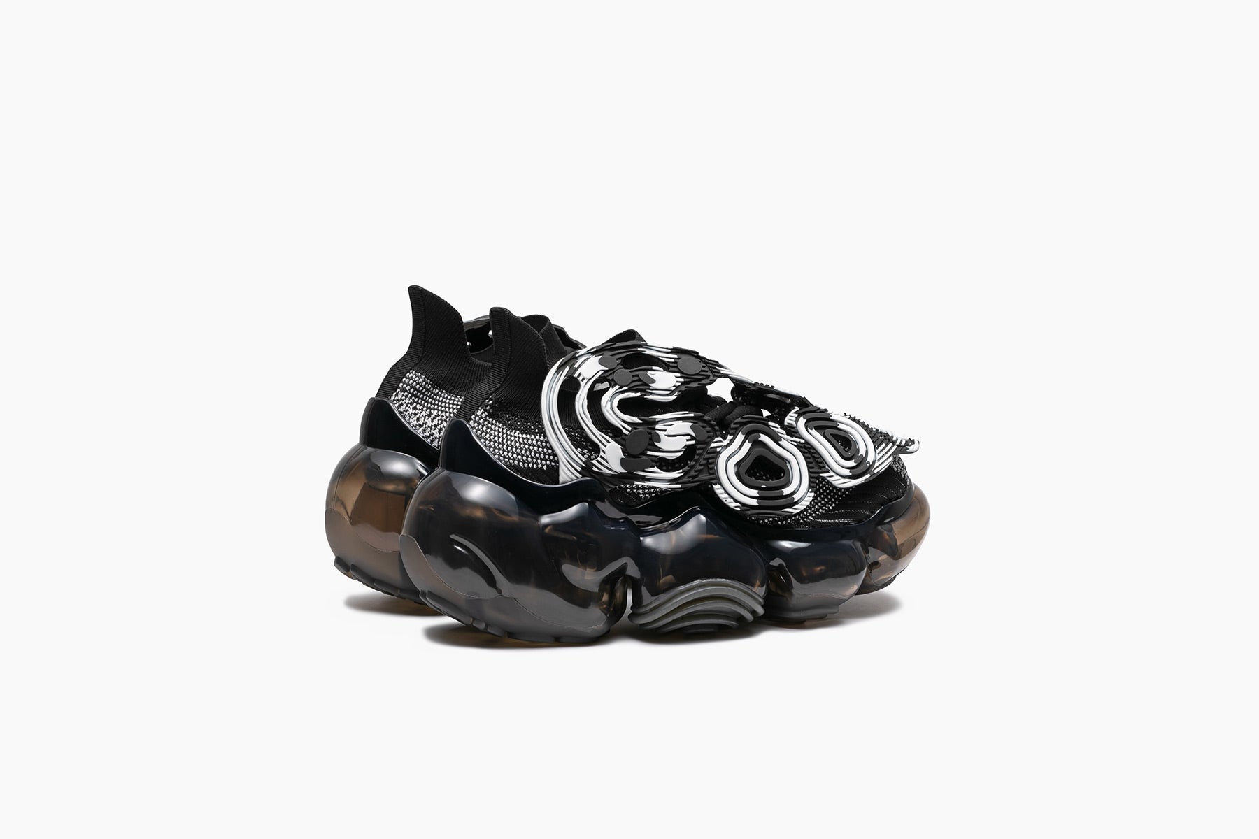 靴 grounds MOOPIE INVERT MARBLE BLACK 24cm MOOPIE INVERT - MARBLE BLACK / BLACK (ムーピー インバート