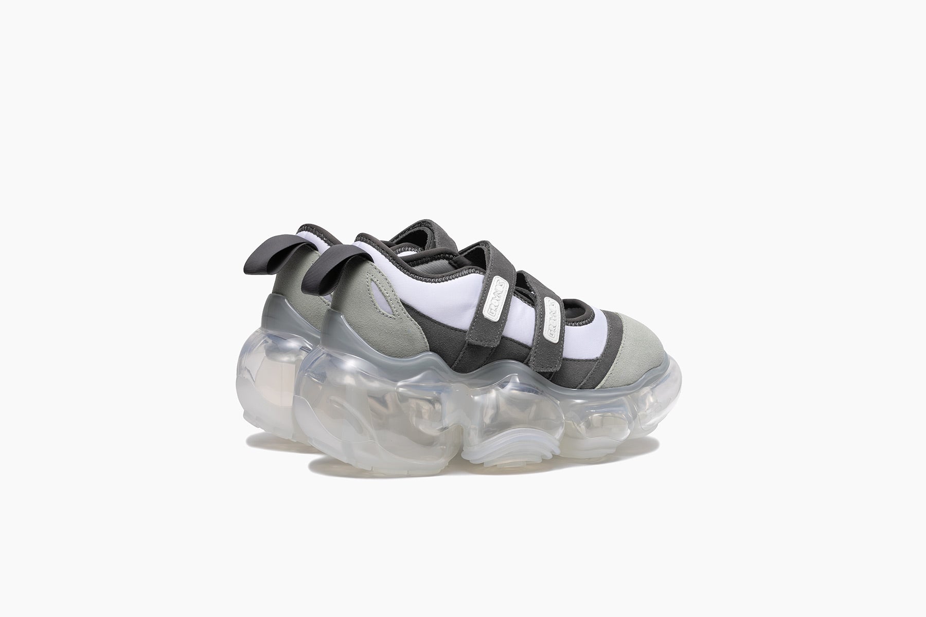 MOOPIE MARY JANE DOUBLE - WHITE GRAY / CLEAR (ムーピー