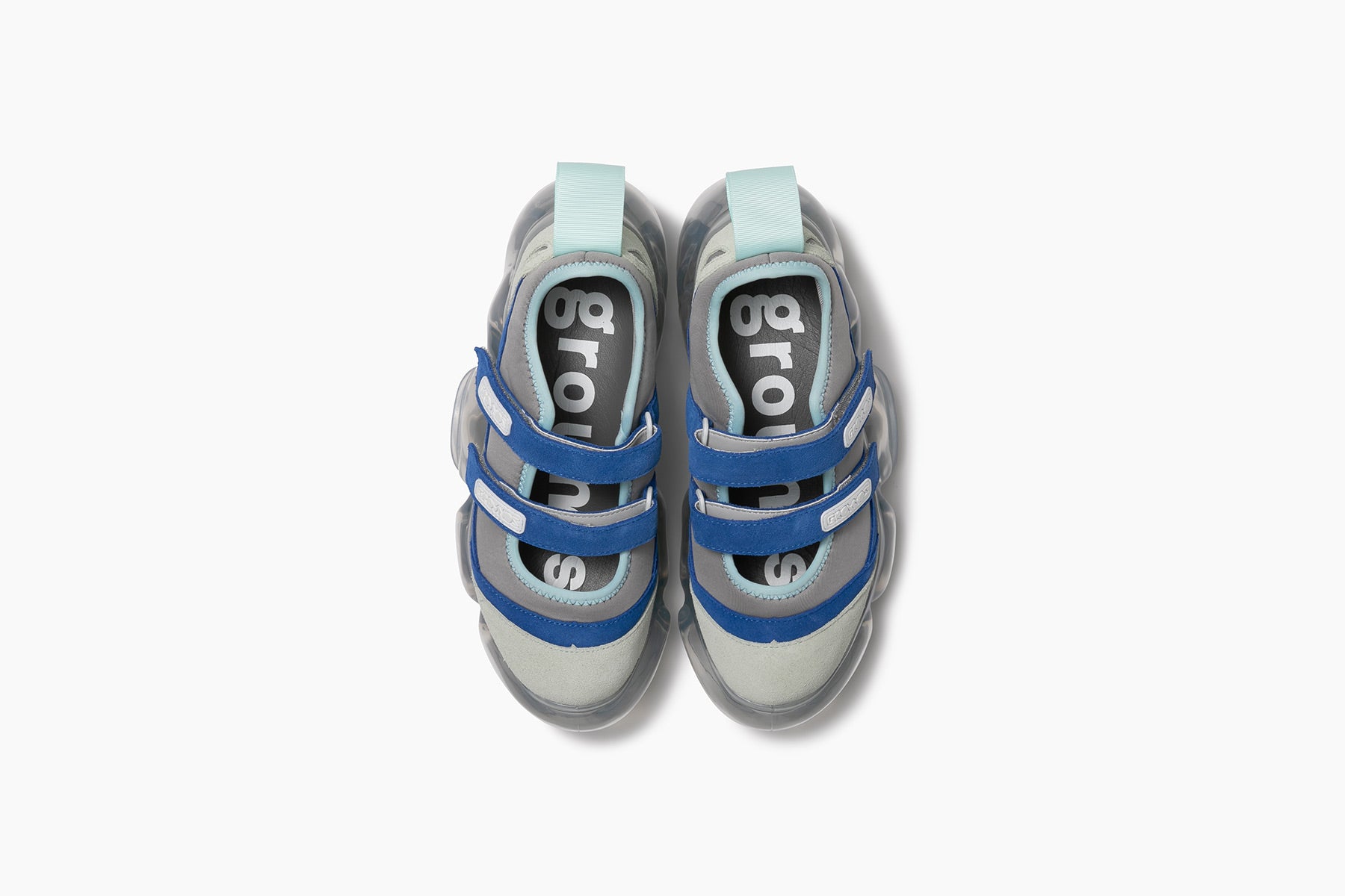 国内発送■grounds■MOOPIE MARY JANE DOUBLE MOOPIE MARY JANE DOUBLE - GRAY BLUE / ICE GRAY (ムーピー