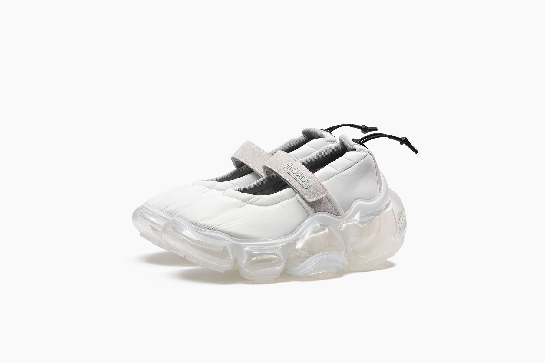 grounds MOOPIE STRAP PUMPS　WHITE GRAY / CLEAR