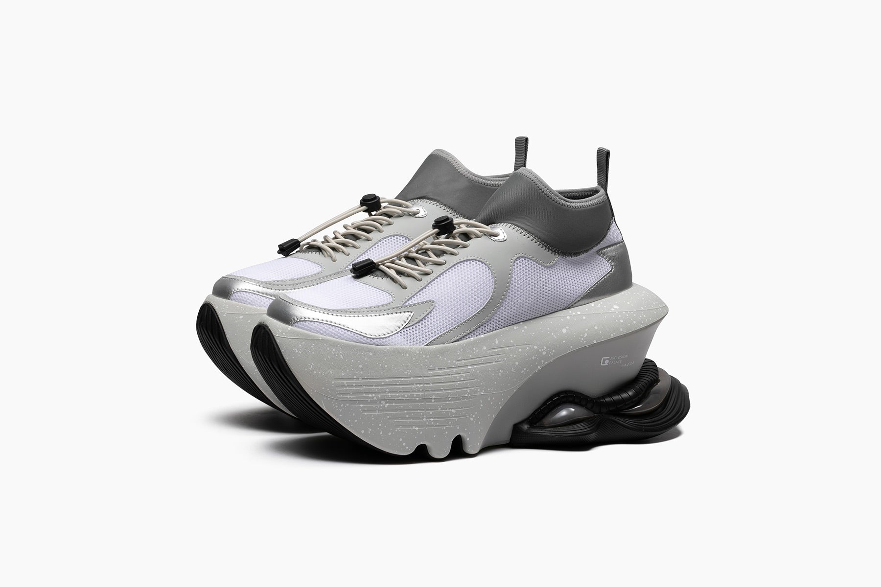 grounds JOG VISION FLUX PALACE スニーカー JOG VISION FLUX PALACE - WHITE GRAY / WHITE GRAY WHITE SPLASH