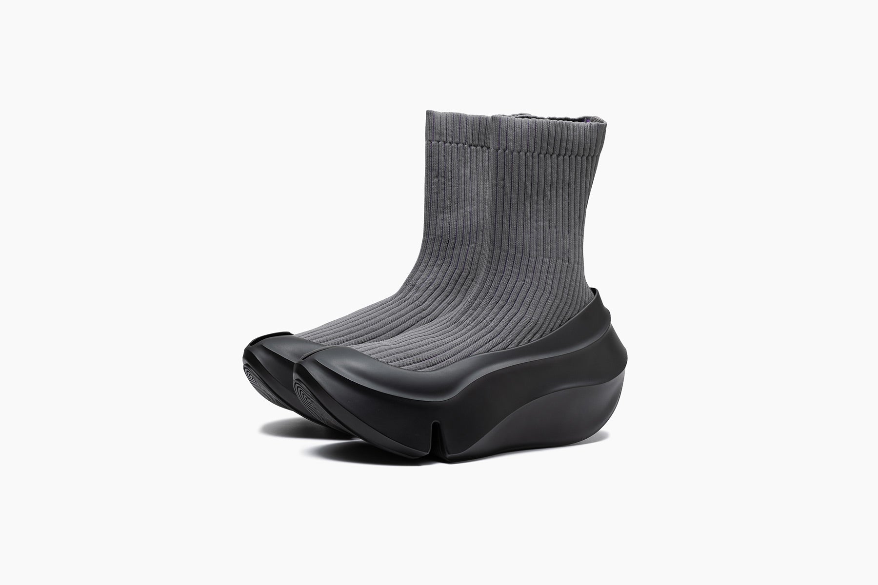 grounds ORCA RIB SOCK　GRAY PURPLE / BLACK PAINT