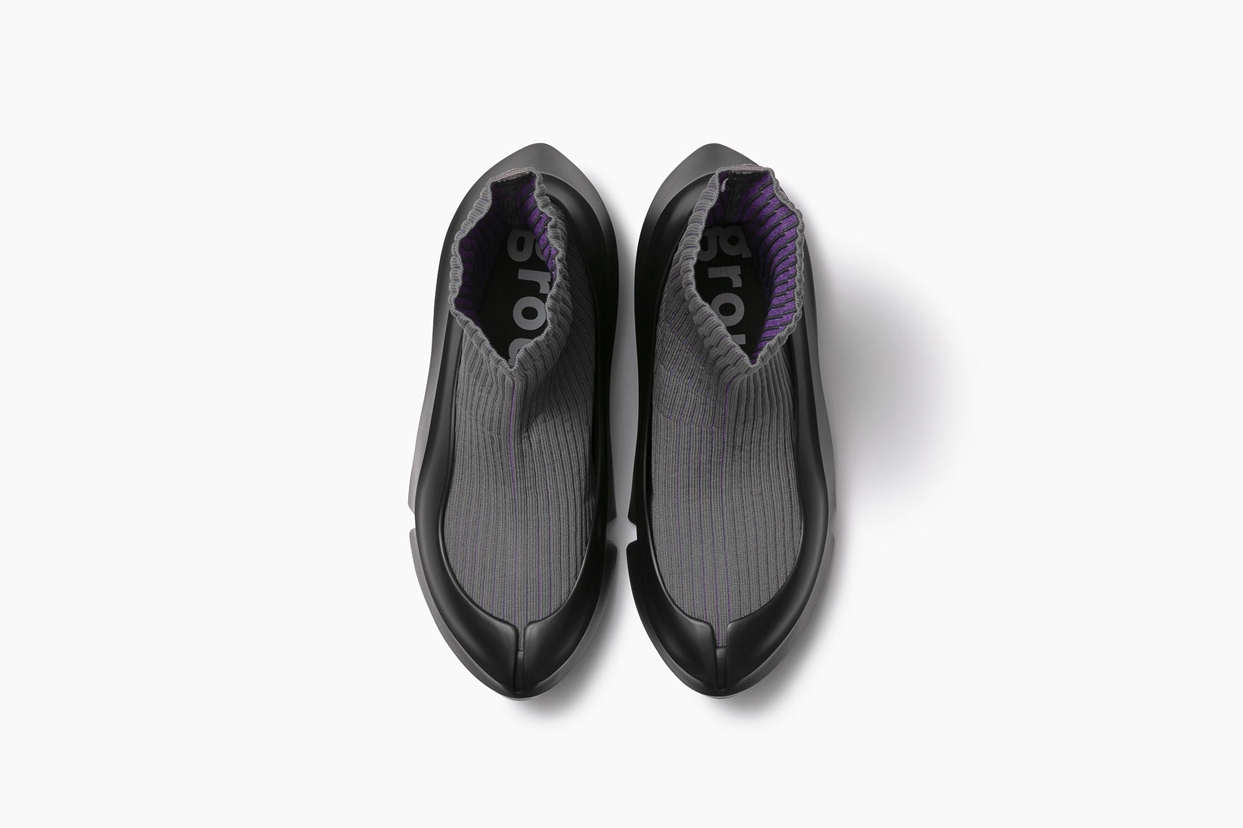 grounds ORCA RIB SOCK　GRAY PURPLE / BLACK PAINT