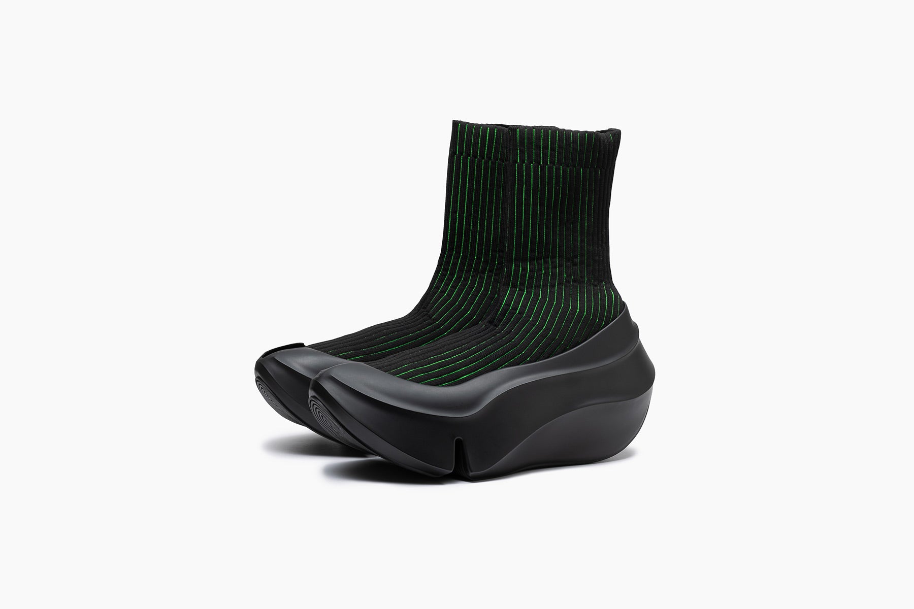 ORCA RIB SOCK - BLACK NEON / BLACK PAINT (オルカ リブ ソックス