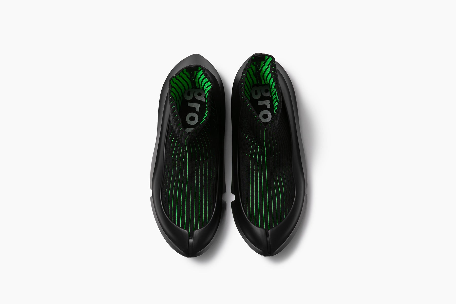 ORCA RIB SOCK - BLACK NEON / BLACK PAINT (オルカ リブ ソックス