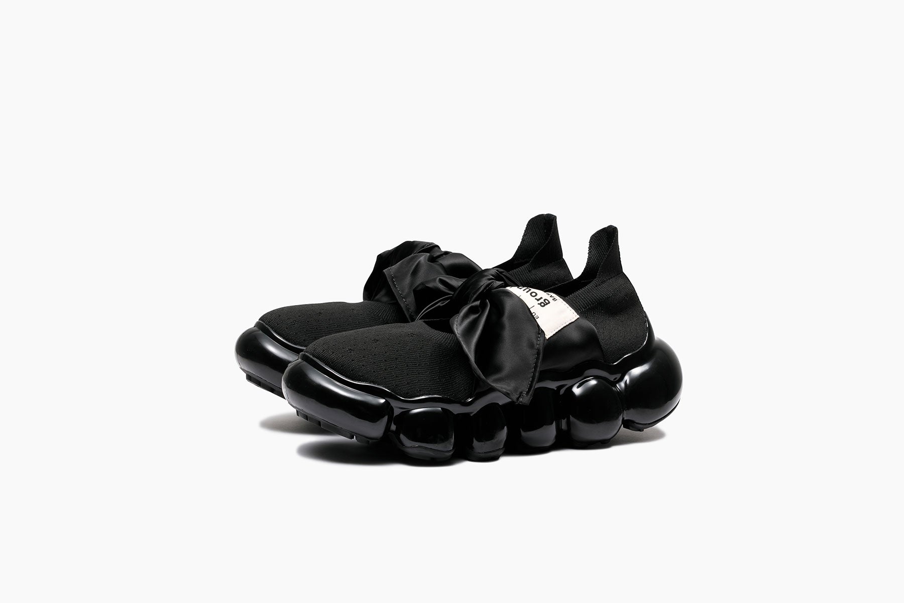 【grounds】JEWELRY HANKIE PUMPS 厚底 パンプス JEWELRY HANKIE PUMPS - BLACK / BLACK (ジュエリー ハンキー