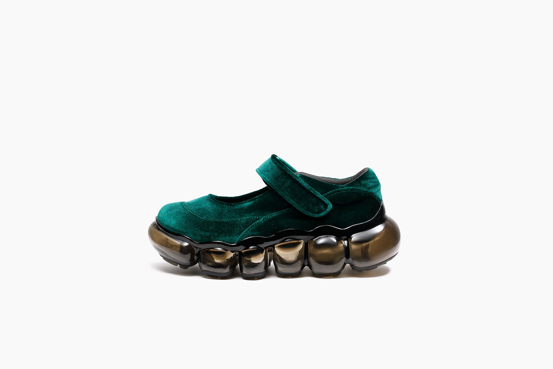 grounds JEWELRY COCOON　GREEN VELVET / BLACK